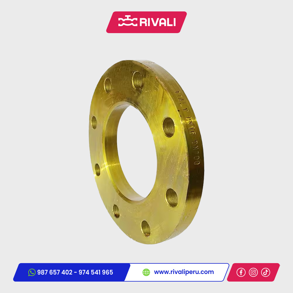Brida soldable de acero dorado