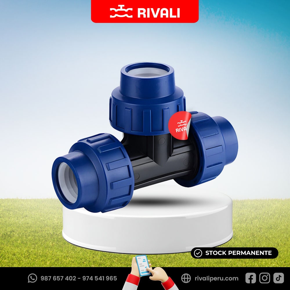 Tee HDPE a Compresión
