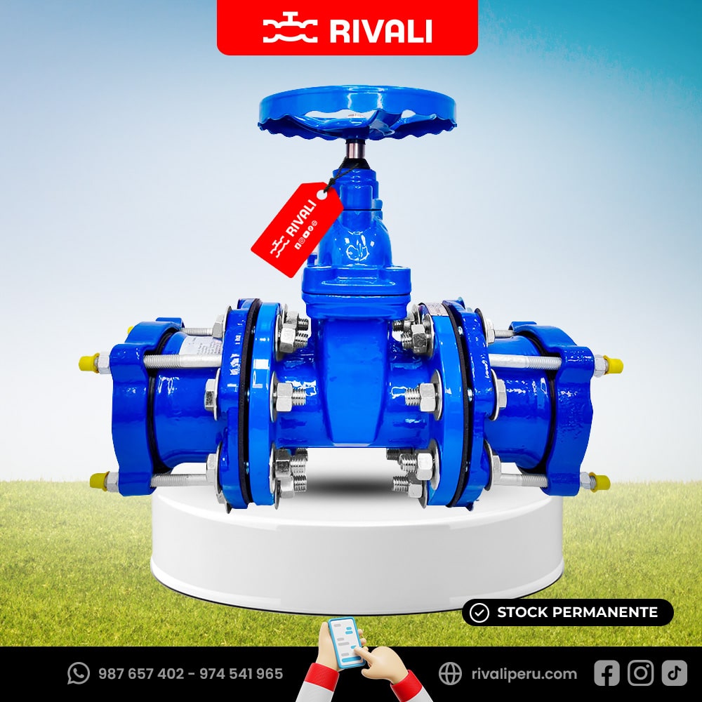 Válvula compuerta bridada con adaptador universal
