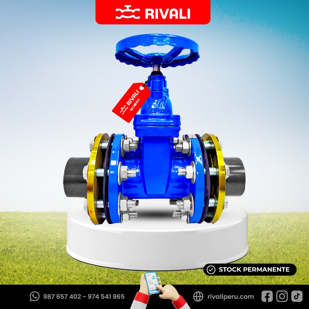 Válvula compuerta bridada con stuben HDPE